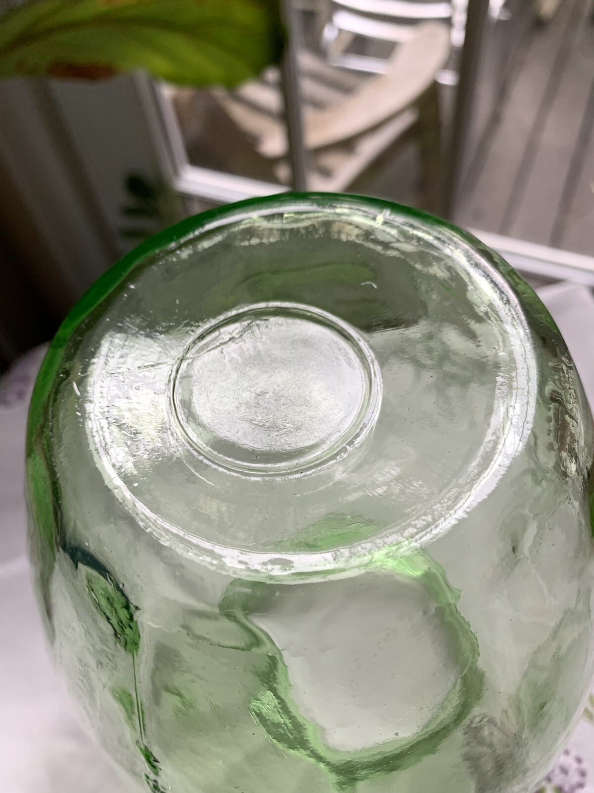 Vtg Anchor Hocking Cameo Vase Ballerina Dancing Girl Uranium Depression Glass 8”