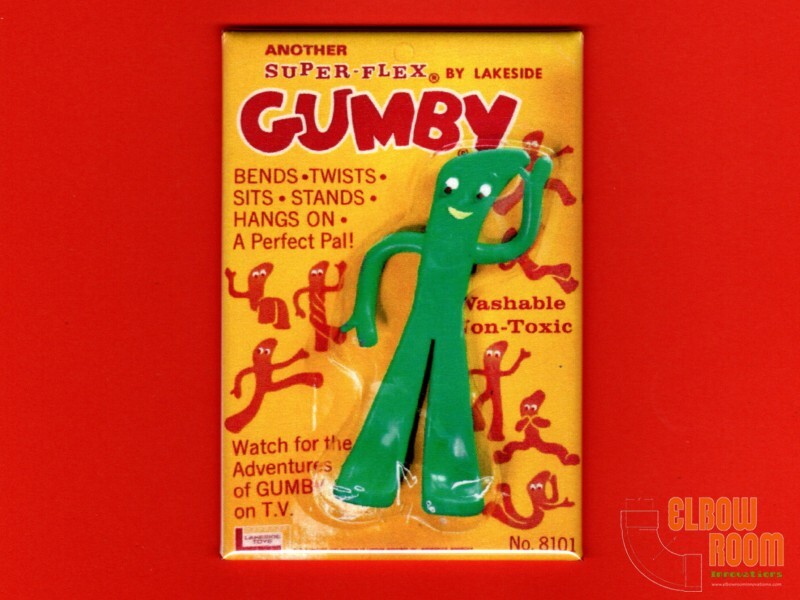 Gumby vintage package art 2×3″ fridge/locker magnet Lakeside