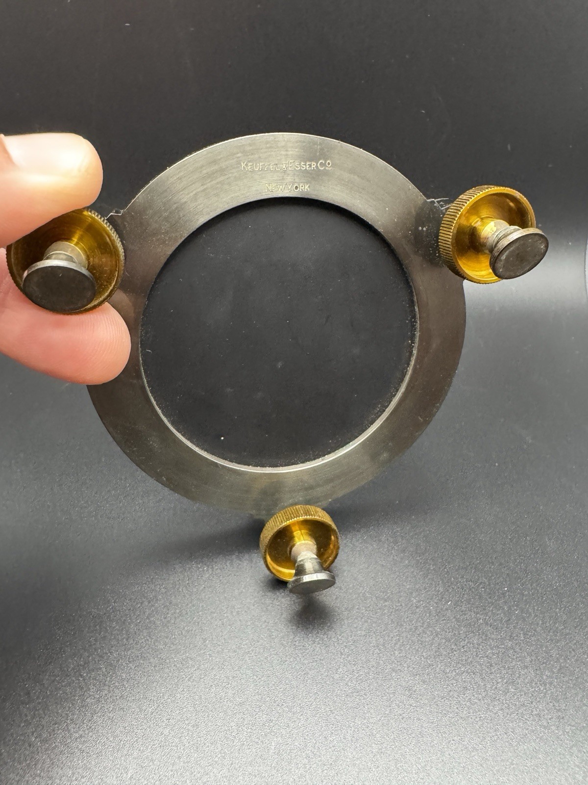 Antique Keuffel & Esser (K&E) Black Glass Artificial Horizon