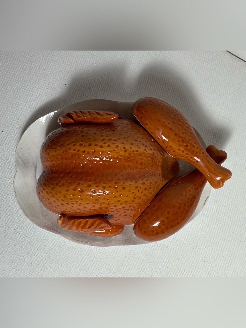 Cracker Barrel Roasted Turkey Salt & Pepper Shakers Platter NIB HTF SOLD OUT