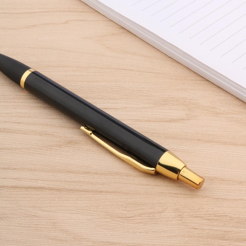 Parker Im Ballpoint Pen Bright Black Gold Clip with 0.7mm Refills Ink Blue Black