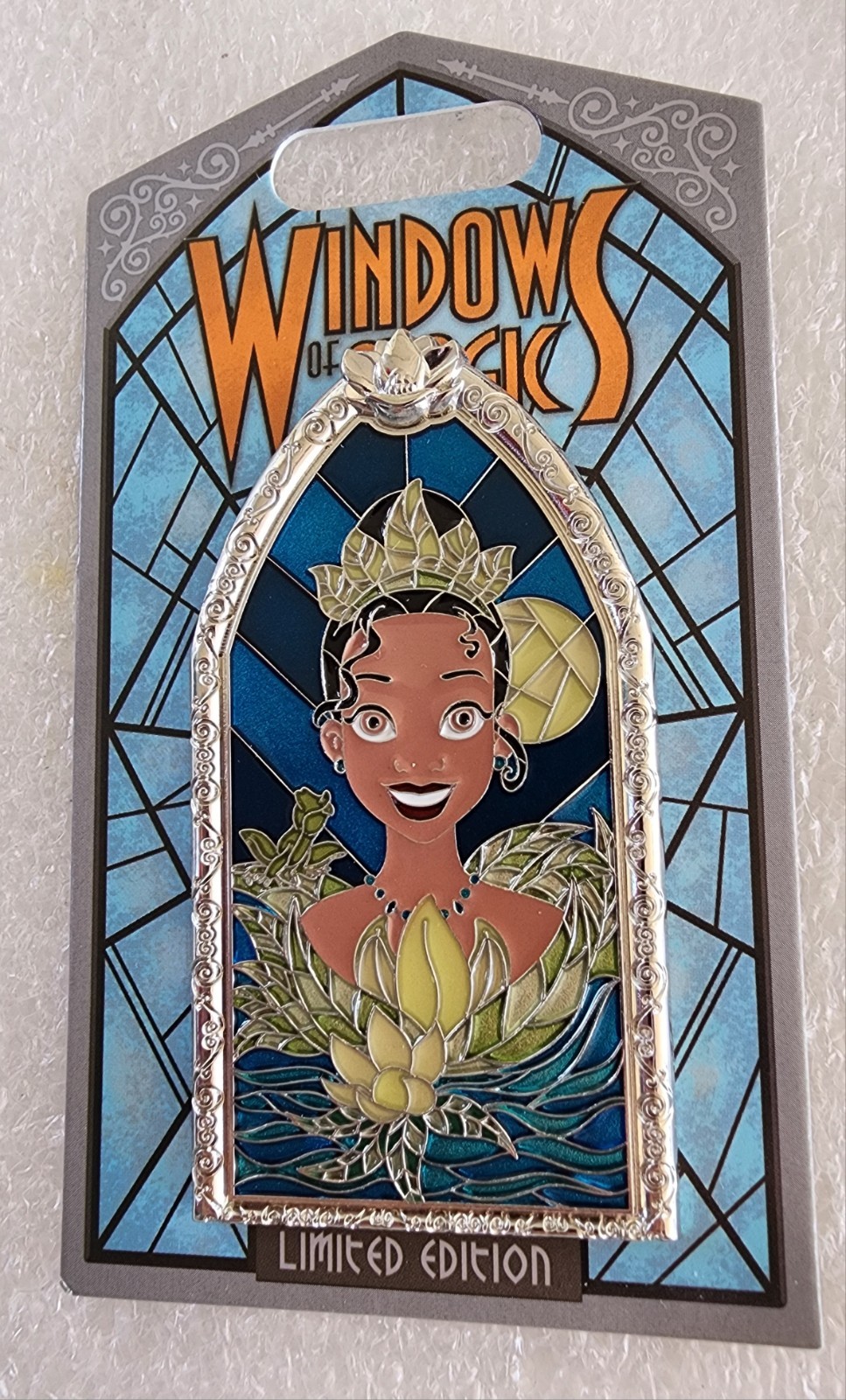🌟DLR DISNEY~WINDOWS OF MAGIC~TIANA💚PRINCESS & THE FROG 💚LE PIN-FREE SHPG!