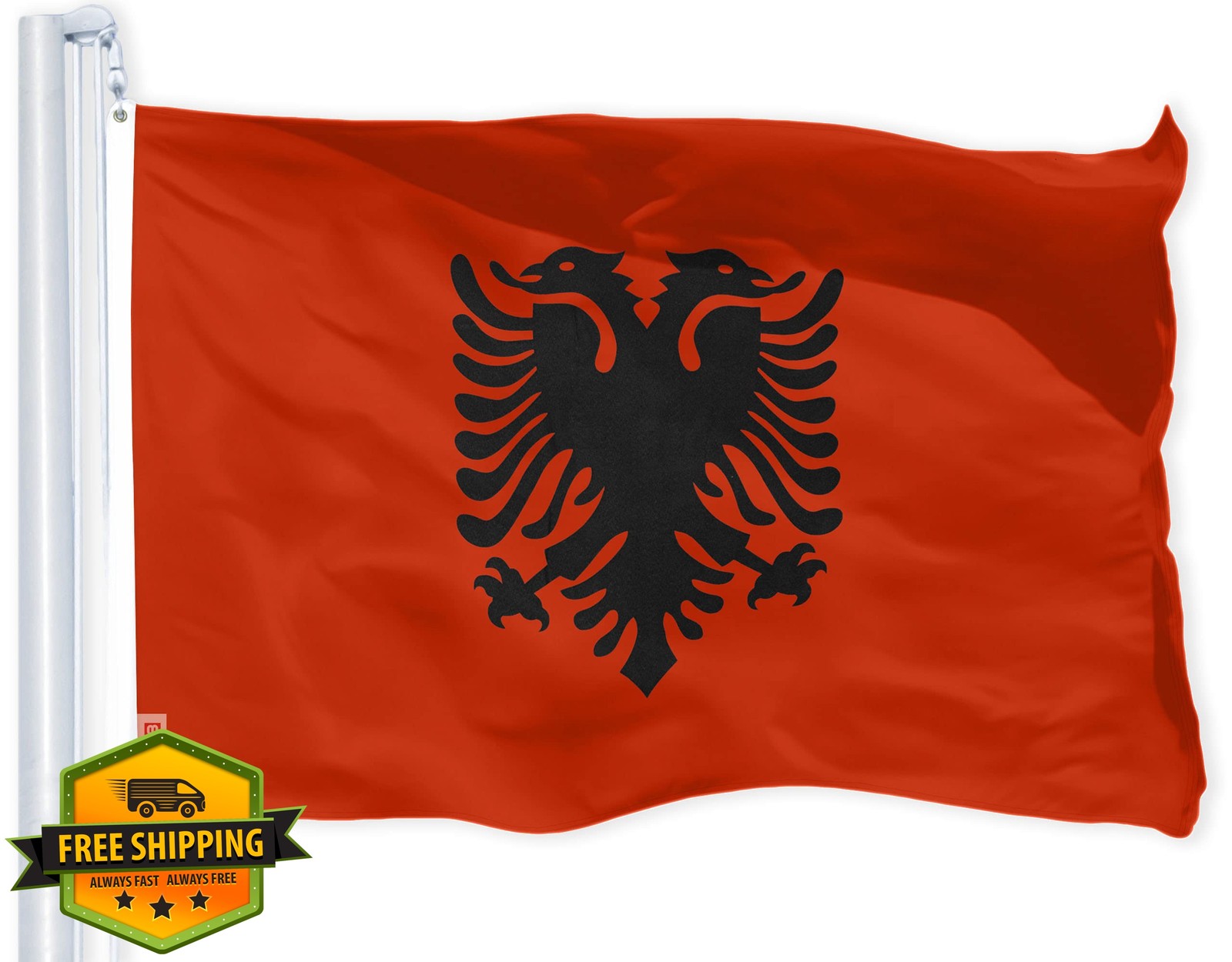 G128 Albania Flag 3×5 ft