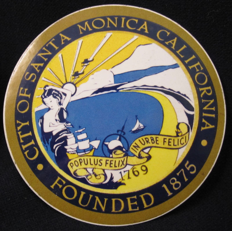 SANTA MONICA CALIFORNIA City Seal Sticker