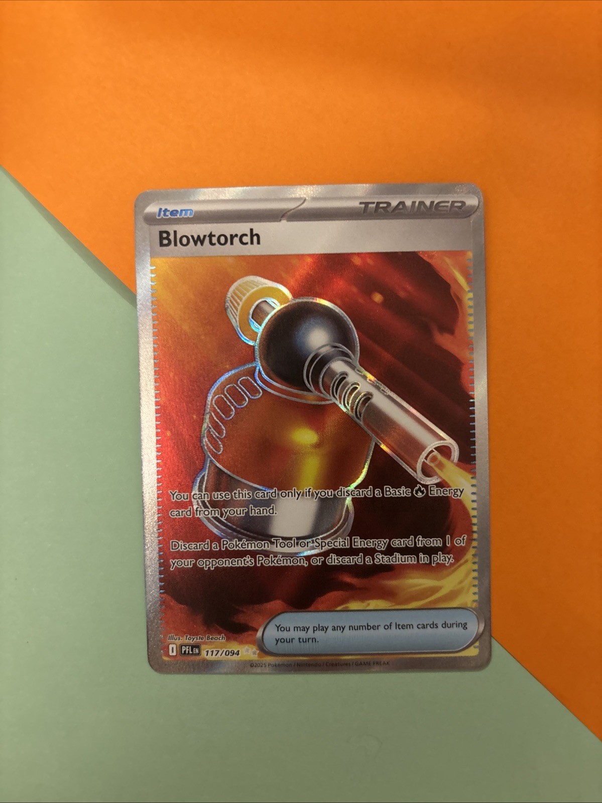 Pokémon TCG Trainer Blowtorch #117 Phantasmal Flames Full Art Ultra Rare Mint