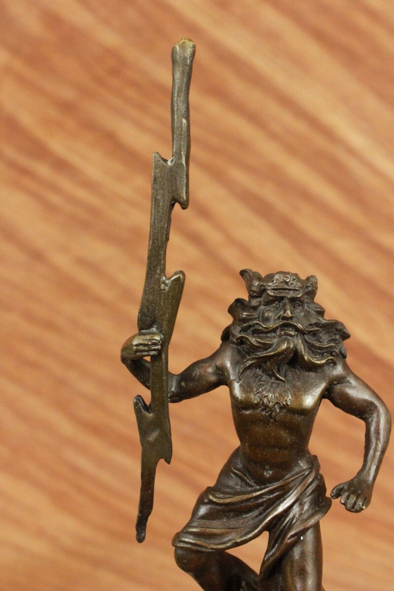 Bronzefigur Neptun Wassergott Bronze Poseidon Statue Sculpture Figurine Hot Cast