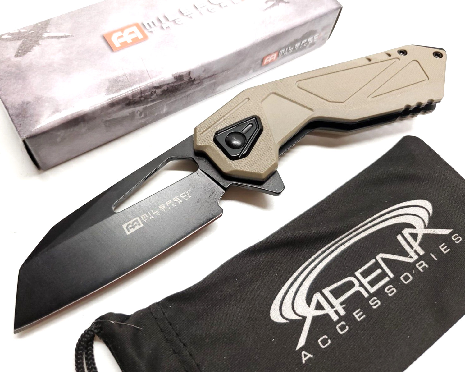 Wharncliffe Reverse Tanto Blade Pocket Knife “The Rhino” Tip Up Carry Assisted