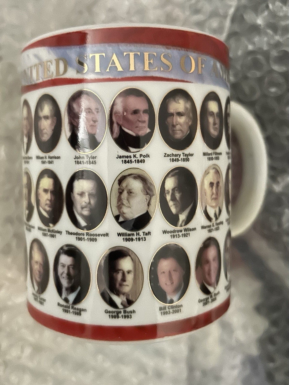 PRESIDENT MUG CUP PHOTO ALL WASHINGTON to TRUMP DEMOCRAT REPUBLICAN USA New