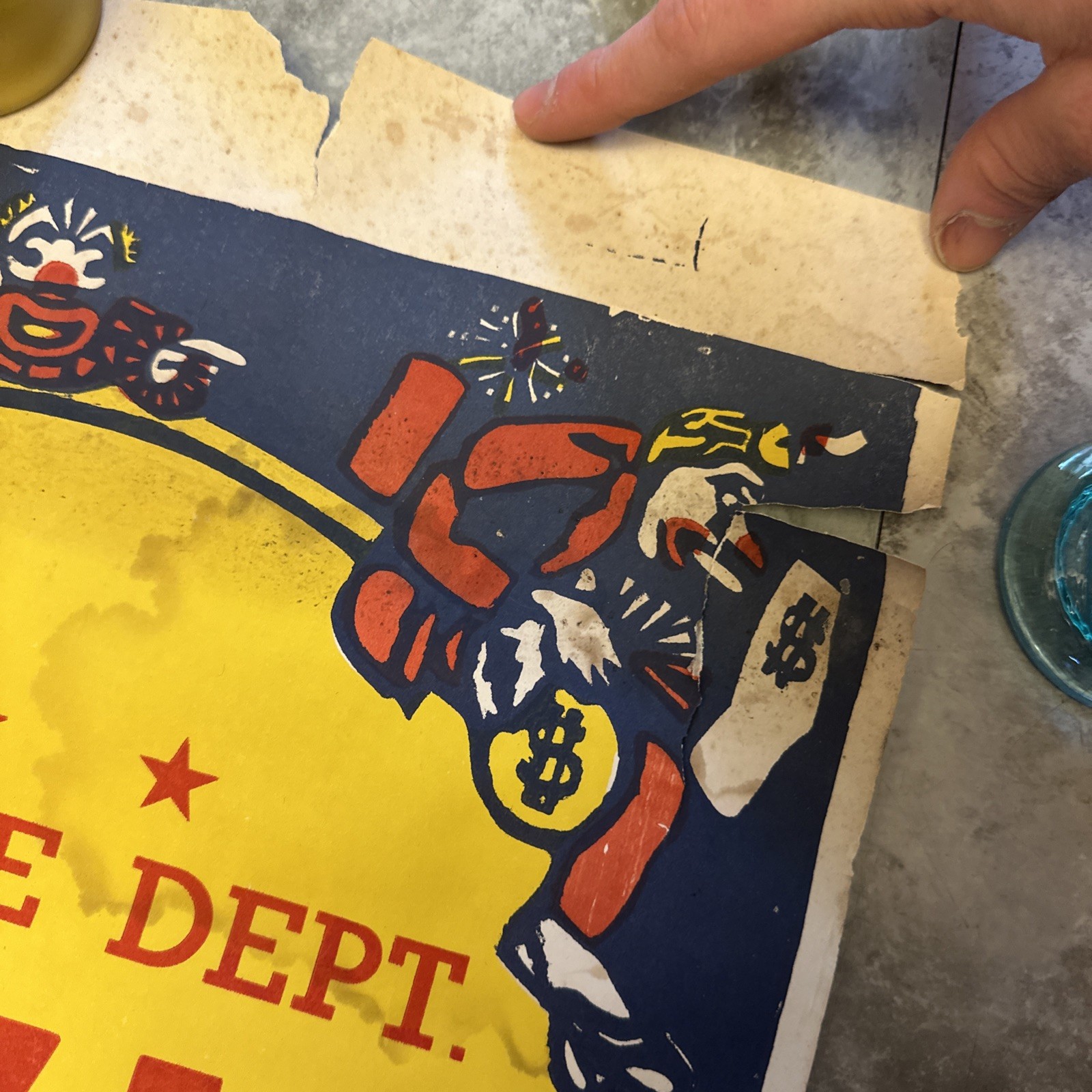 Irwin Carnival – Triangle Poster Co. Pittsburgh PA – Clown Circus Fire Dept