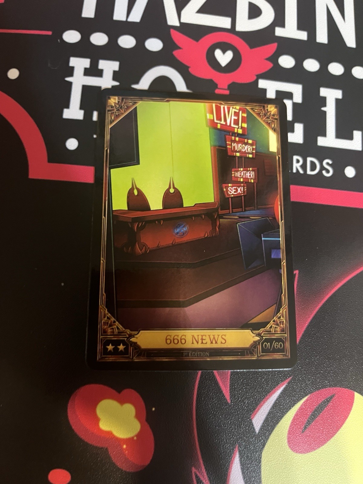 Hazbin Hotel Season 2 666 News 01/60 1st Edition Trading Card