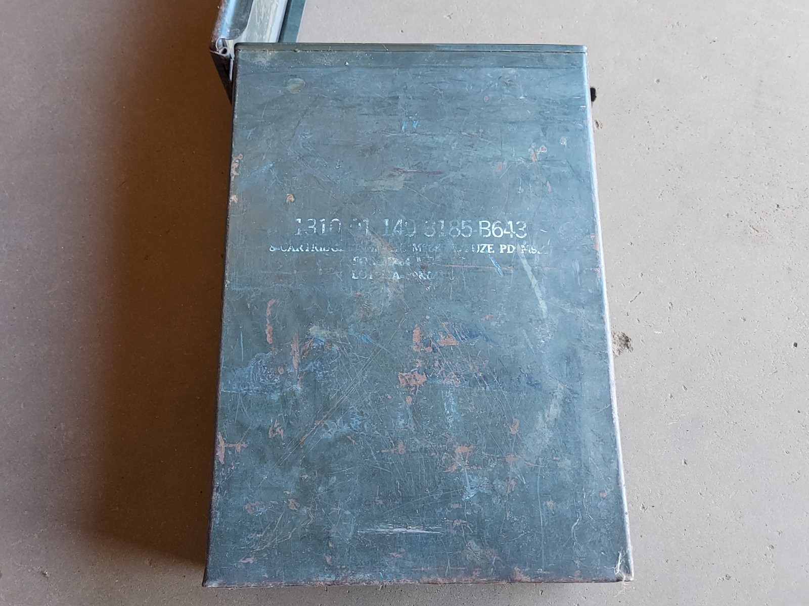 USGI PA70 – Tall 50 Cal Metal Can – Used Serviceable – approx. 16″ tall