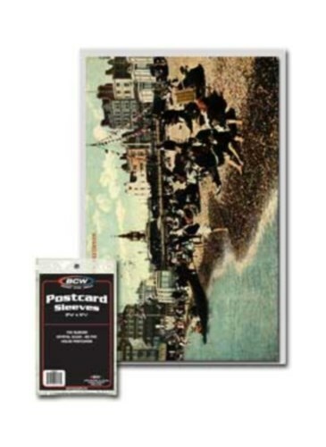 Case of 10000 BCW Soft Polypropylene Postcard Sleeves – 3 11/16 X 5 3/4 holders