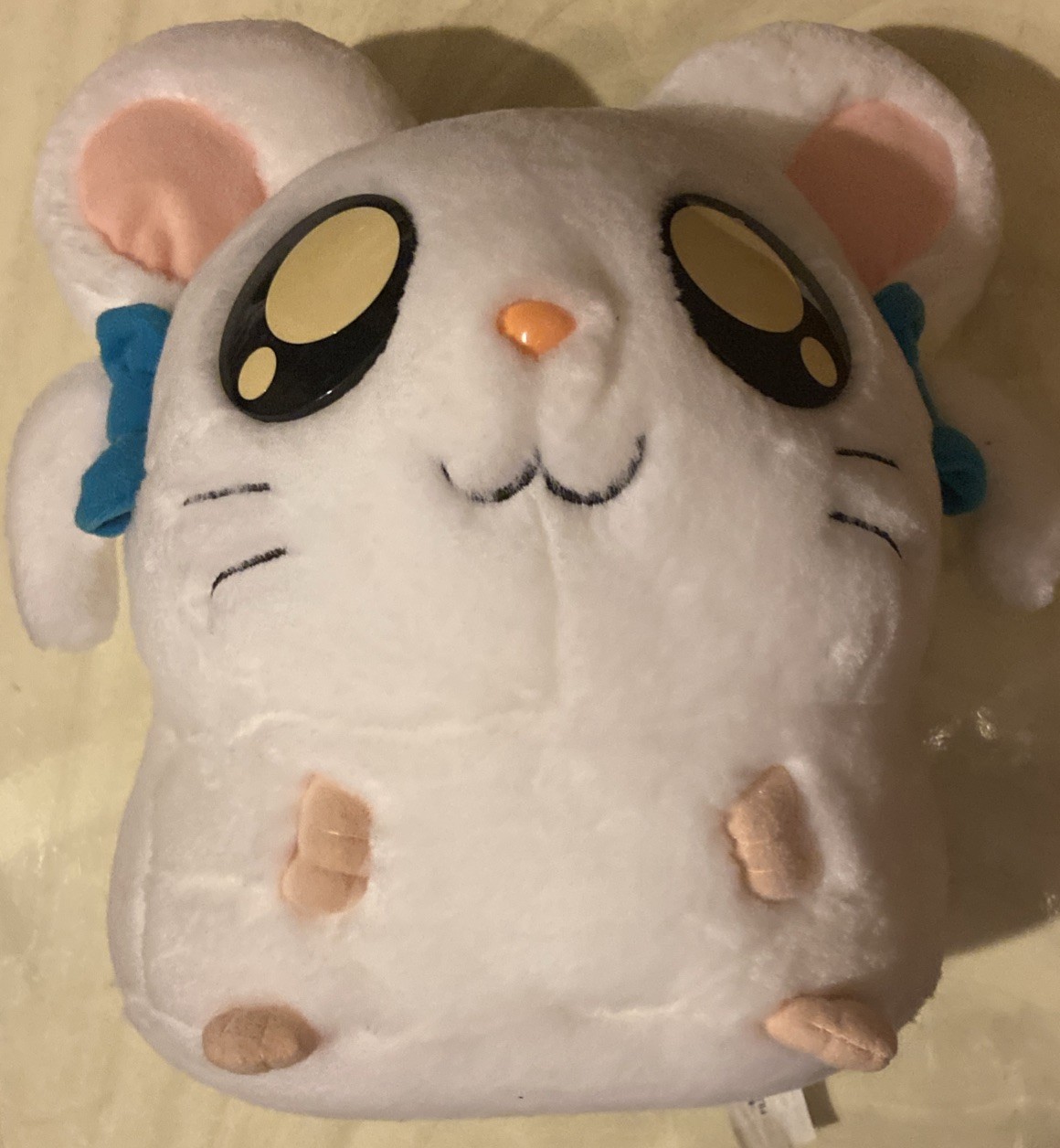 2002 Hamtaro Bijou Hasbro Epoch 9” Ham-Ham Stuffed Animal Plush White
