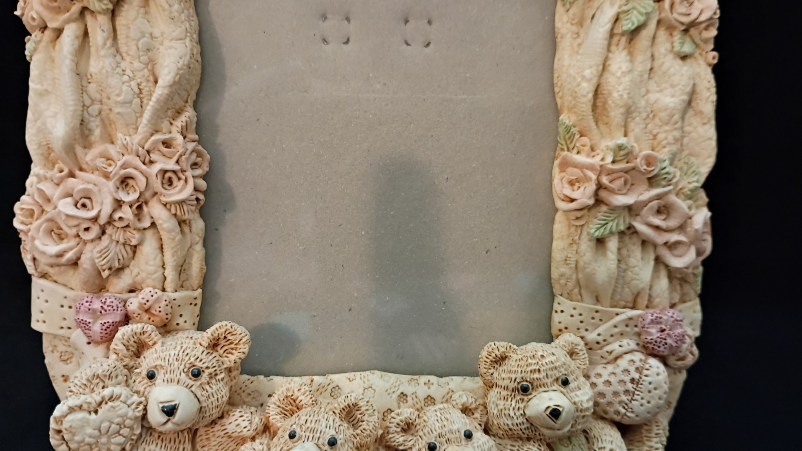 Fancy Frames Picture Frame, “Roses & Teddies” – Holds 3.5″ x 5″ Photo.
