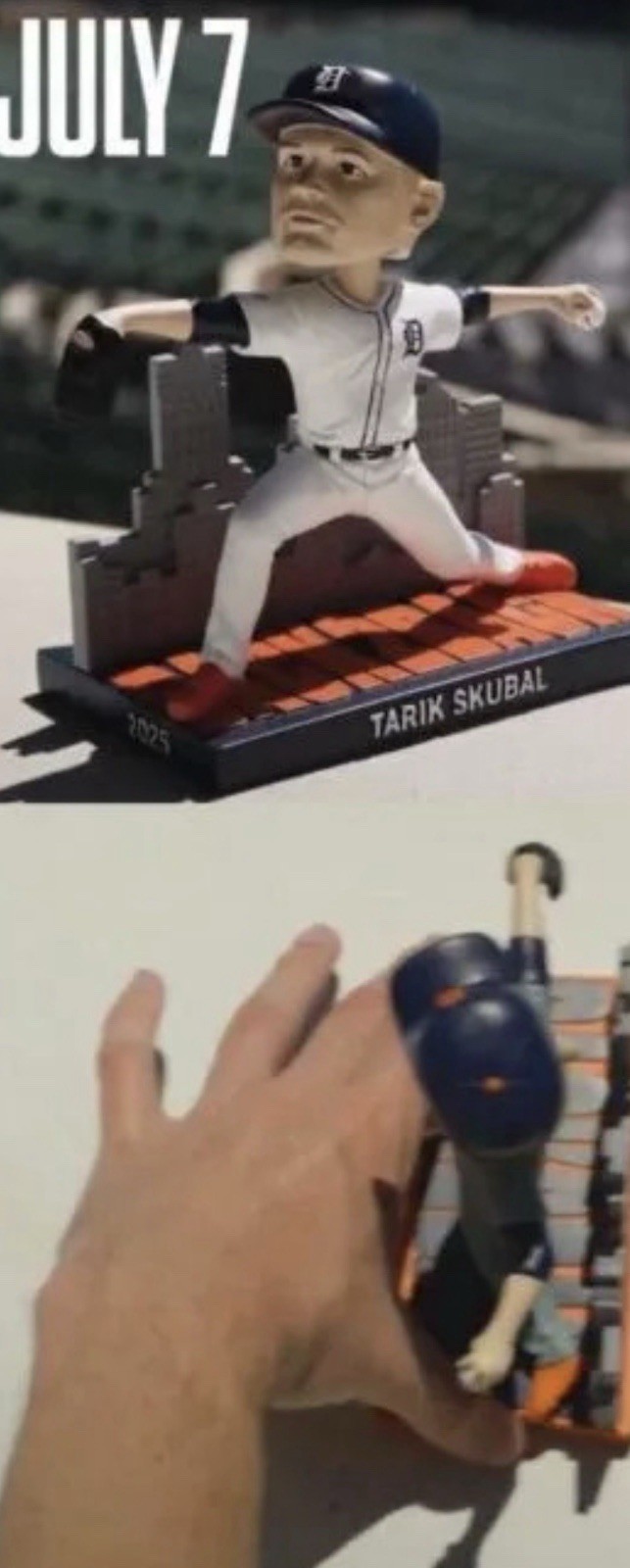 ⚾️🐯 Presale 🐯⚾️ Tarik Skubal Back2Back Bobblehead Home White SGA 7/7/26