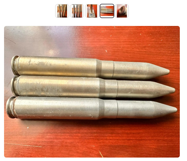 Huge Vintage Troy LB Pound US Army Molybdenum Metal Artillery Shell Bar Bullion