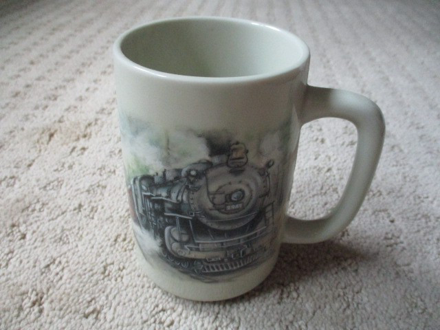 Vintage Otagiri Coffee Cup Mug Locomotive Train, Sunrise Publications Design