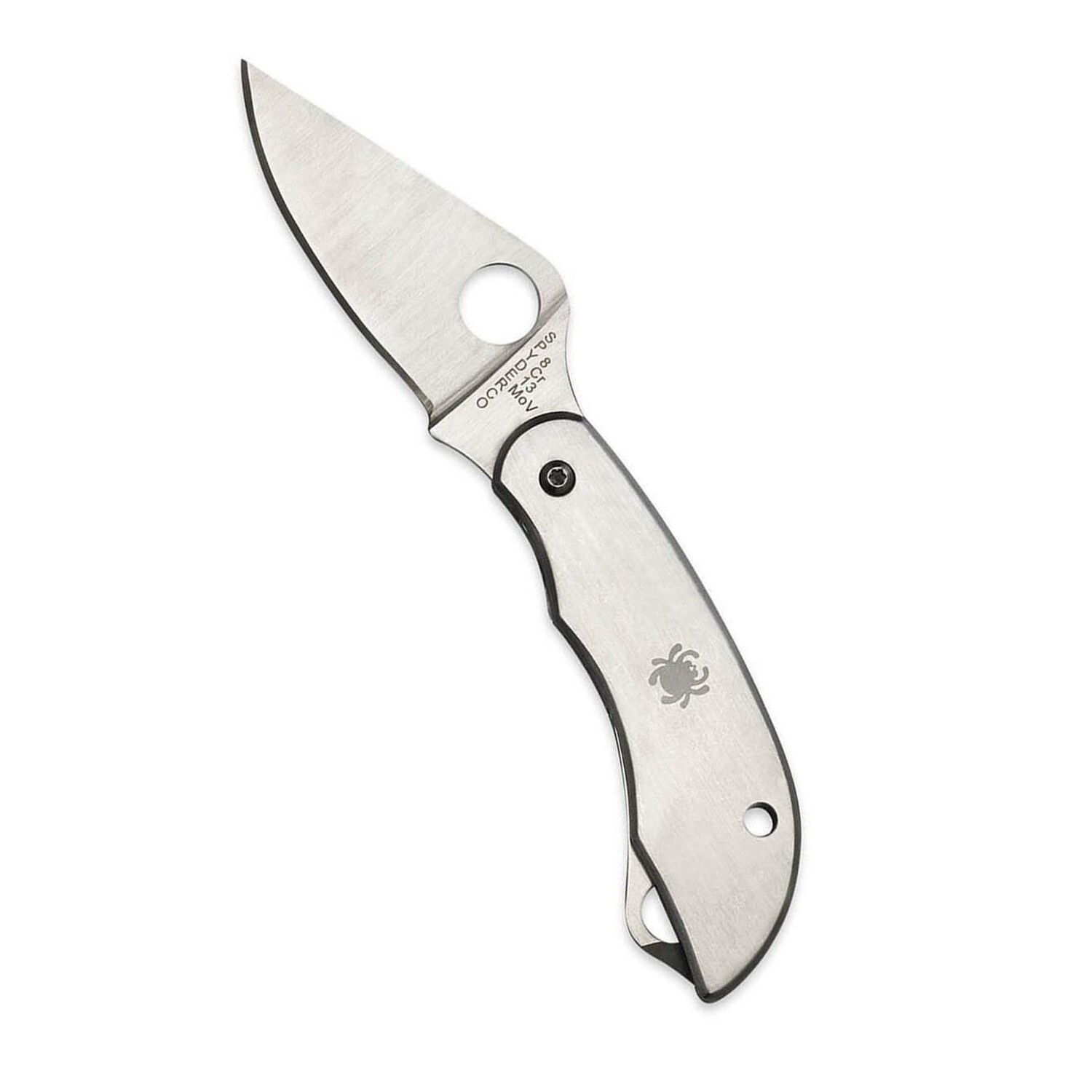 Spyderco ClipiTool Folding Utility Knife with Stainless Steel Handle Plain an…