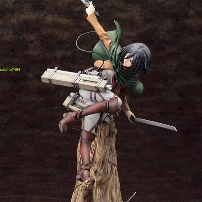 Attack On Titan Stump Mikasa Ackerman PVC Figure Model Statue Ornament Toy Gift