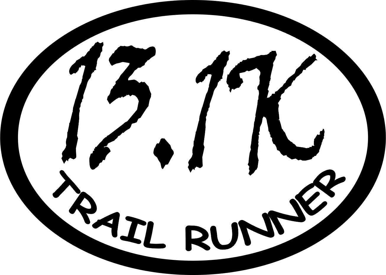 4.25in x 3in 13.1K Trail Runner Vinyl Sticker Car Truck Vehicle Bumper Decal