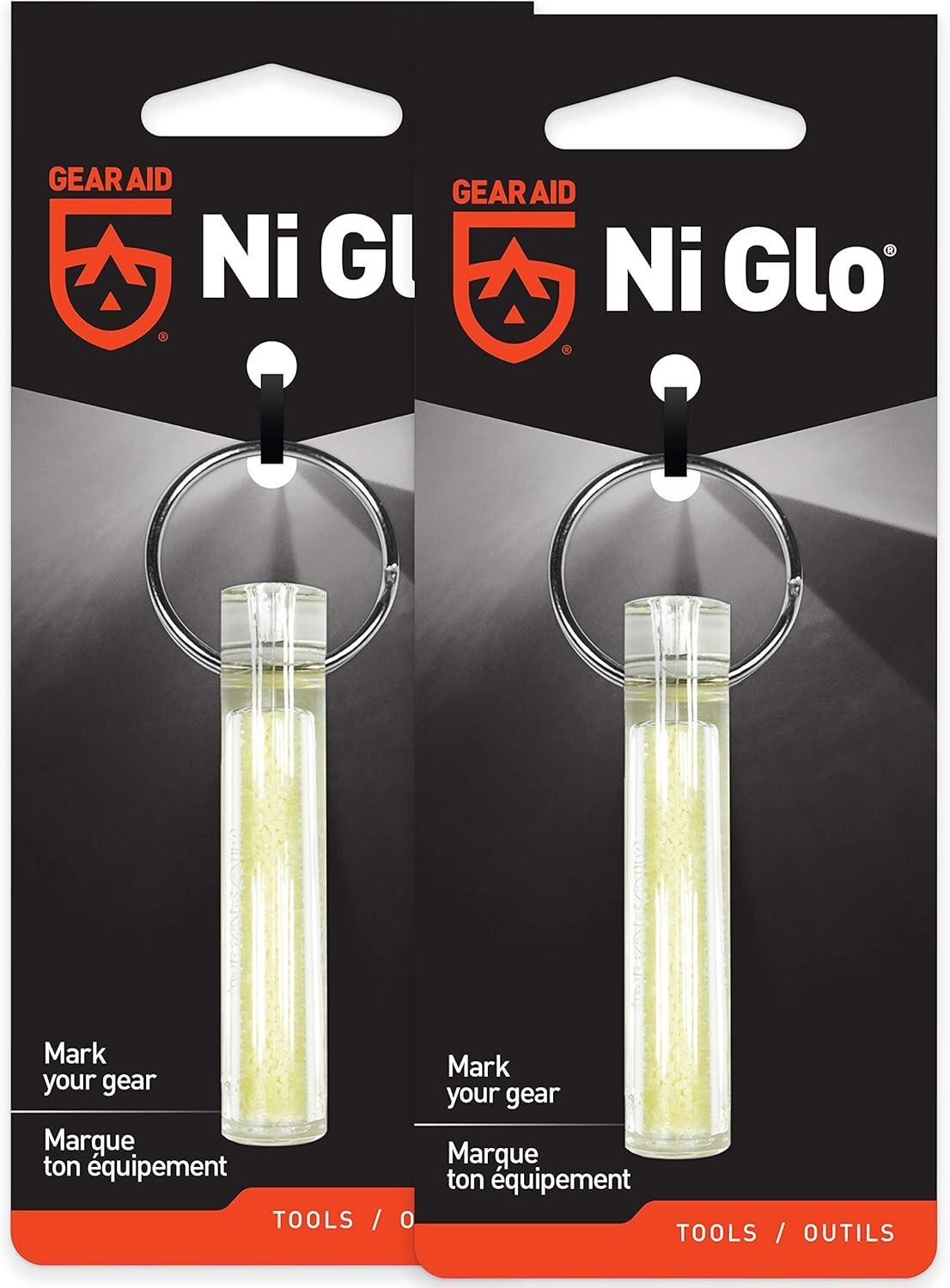 Ni Glo 2” Glowing Keychain for Safe Camping, Scuba, and Night Fishing Adventures