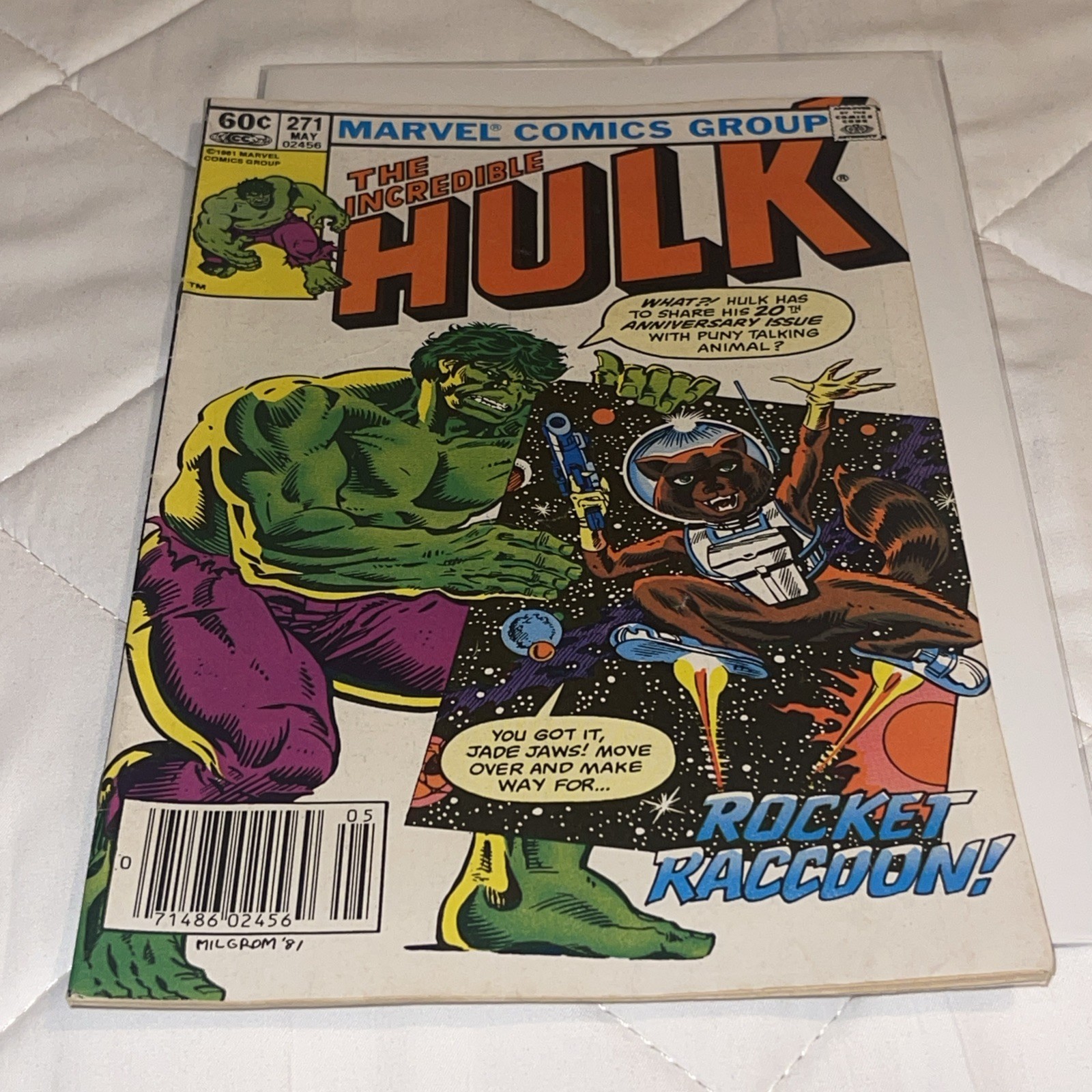 Incredible Hulk # 271 FN 1981 Newsstand 2nd Rocket Raccoon 1st in comics🔥🔑!!!