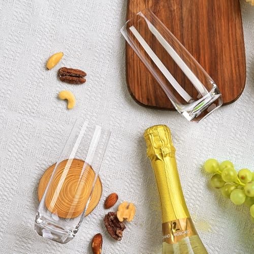 Champagne Glasses, Stemless Champagne Flutes Set of 8OZ Champagne Flutes, 2