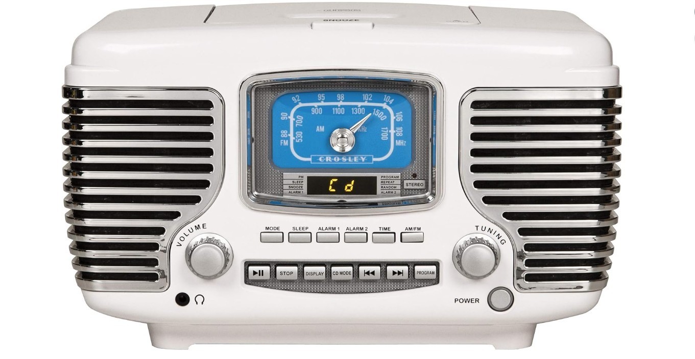 Crosley Corsair Radio with Bluetooth – White CR612B-WH