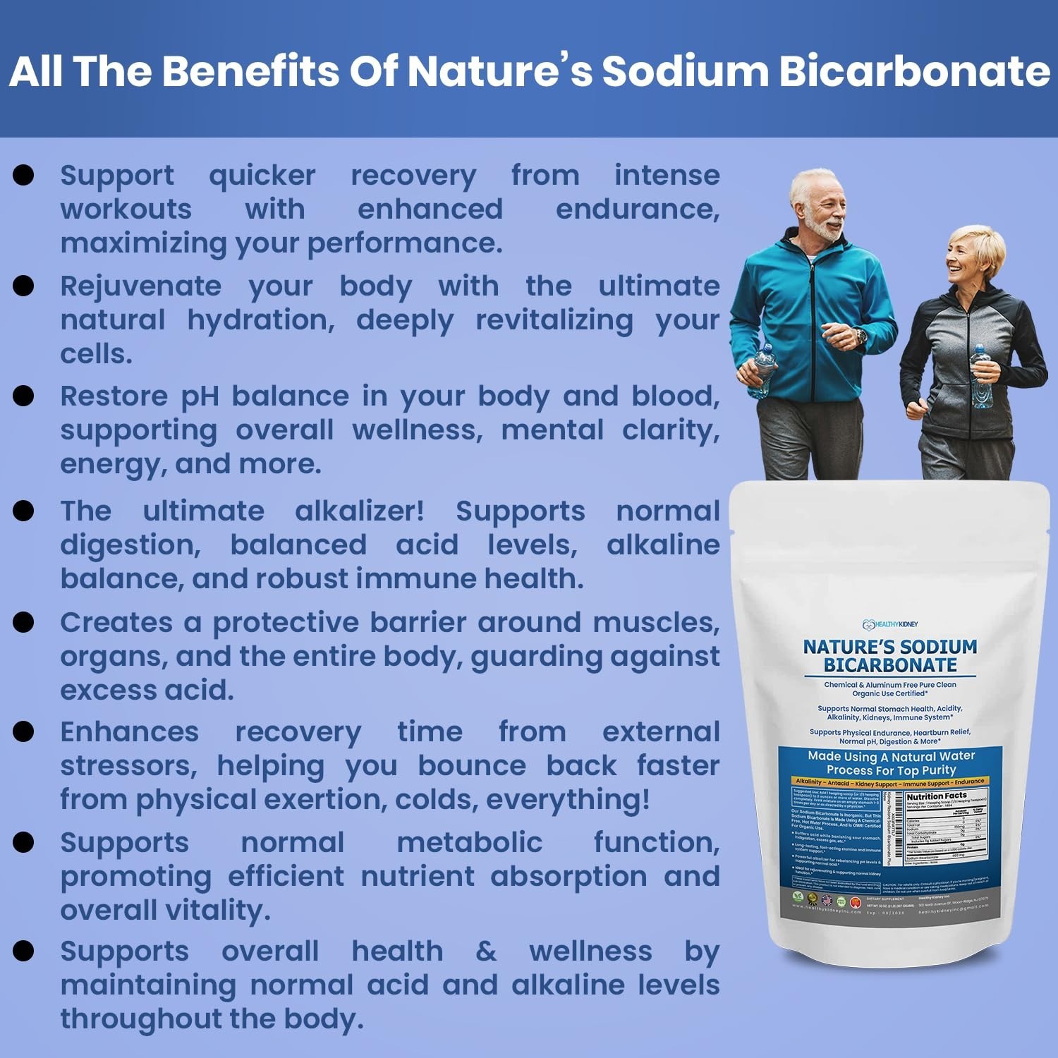 Nature’S Sodium Bicarbonate Organic Use Aluminum Free Baking Soda. No Chemical P
