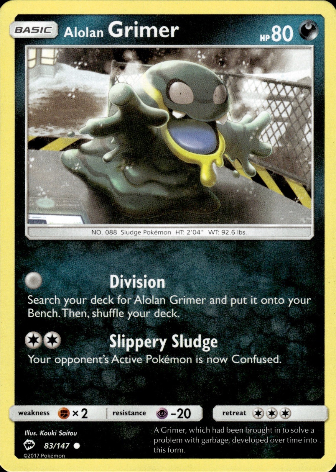 Alolan Grimer 83/147 Common Burning Shadows Pokemon Lightly Played