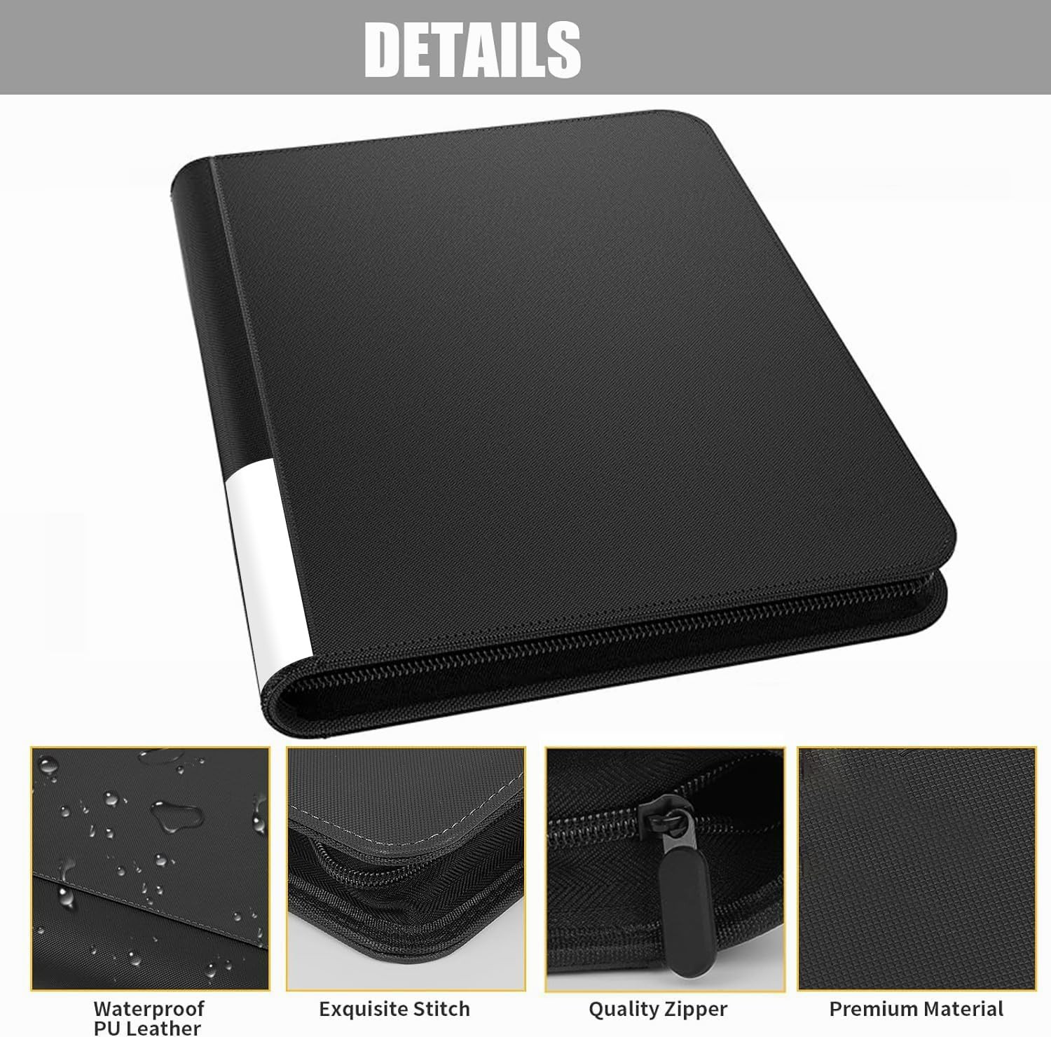Comic Book Binder, 24+ Pockets Comic Book Storage Album, Premium PU Leather Comi