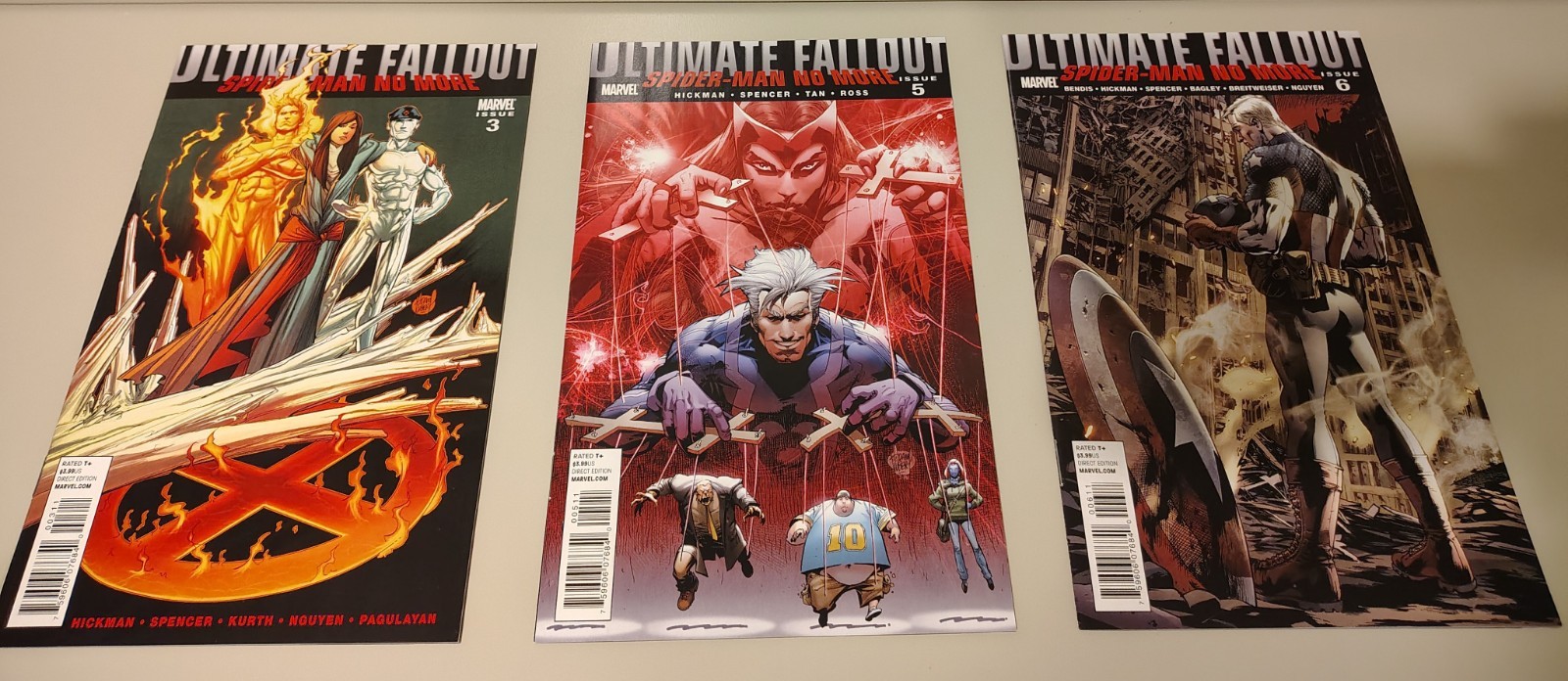 Ultimate Fallout #3, 5, 6 Bendis Hickman Spider-Man Marvel 2011 VF/NM