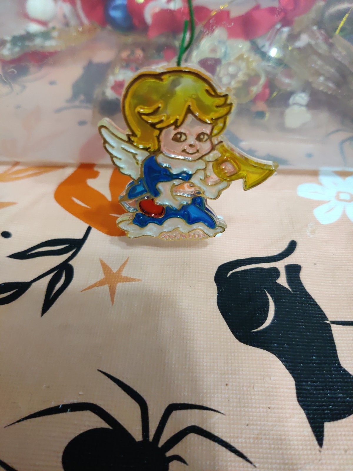 Vtg. Angel Small Sun Catcher/Ornament