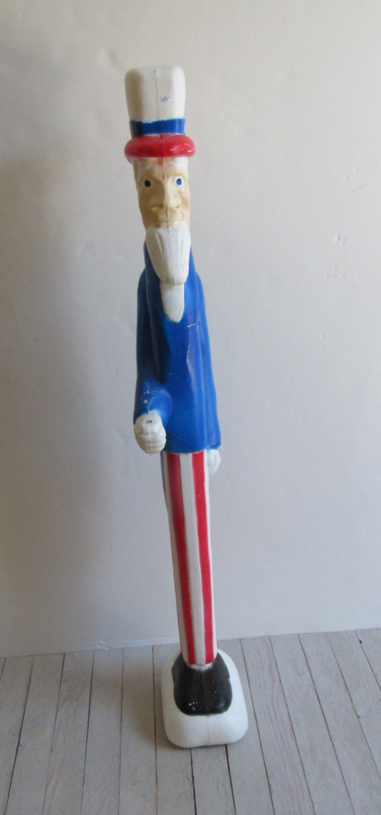 vtg Uncle Sam Blow Mold Don Featherstone 1996 Union Products Bottom Plug