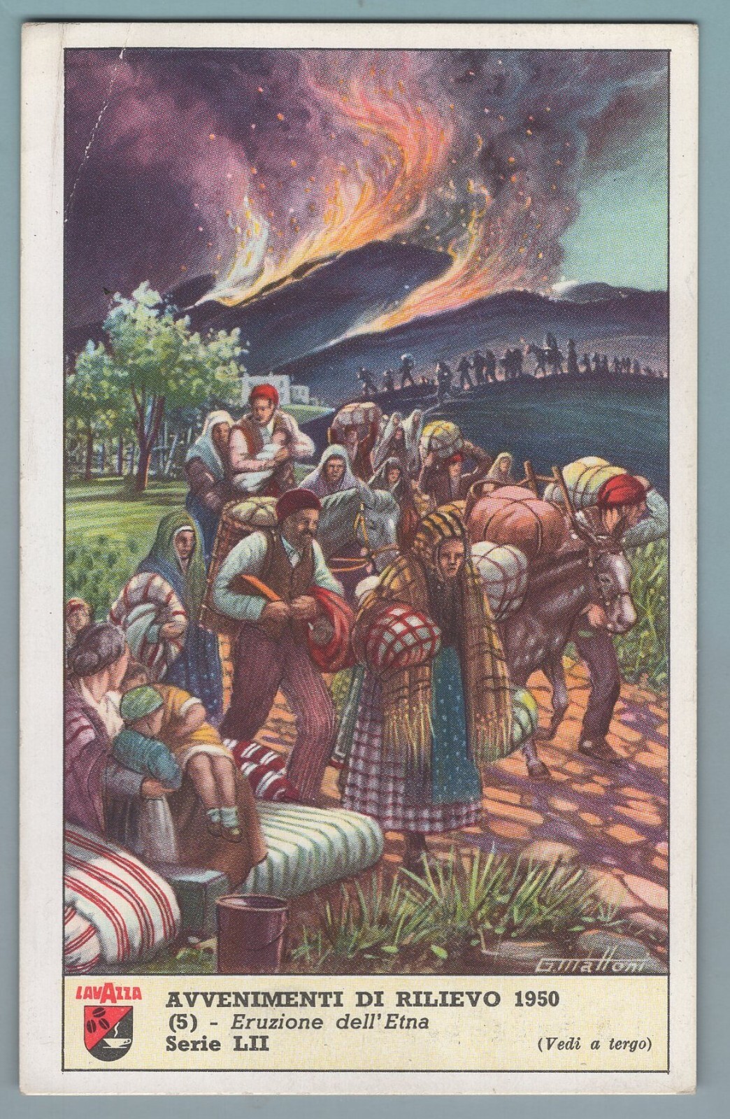 TCL052.5 Lavazza Trade cards – Relevant Events – Eruption of Etna