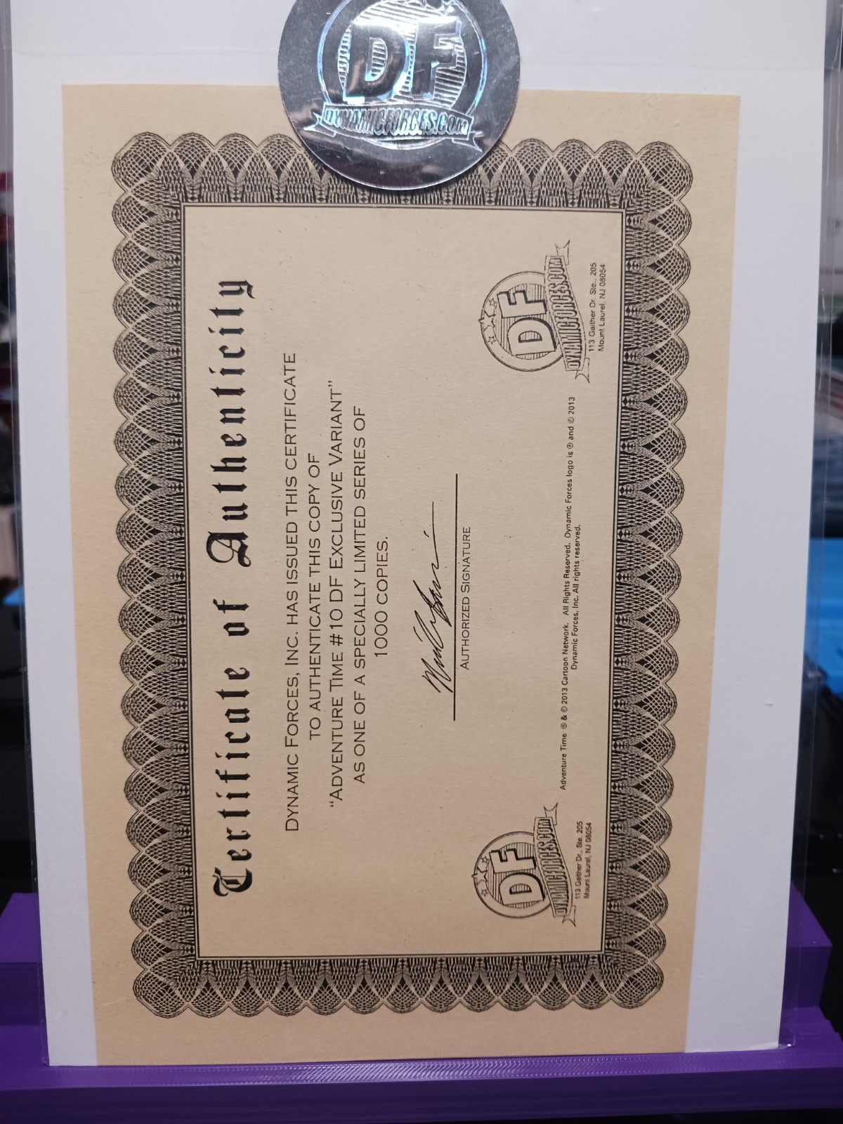 Adventure Time #10 Dynamic Forces Exclusive Limited 1,000 w/ COA