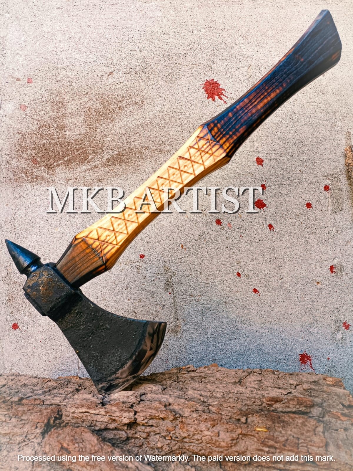 CUSTOM HANDMADE HIGH CARBON STEEL AXE TOMAHAWK HATCHET CAMPING AXE WITH SHEATH