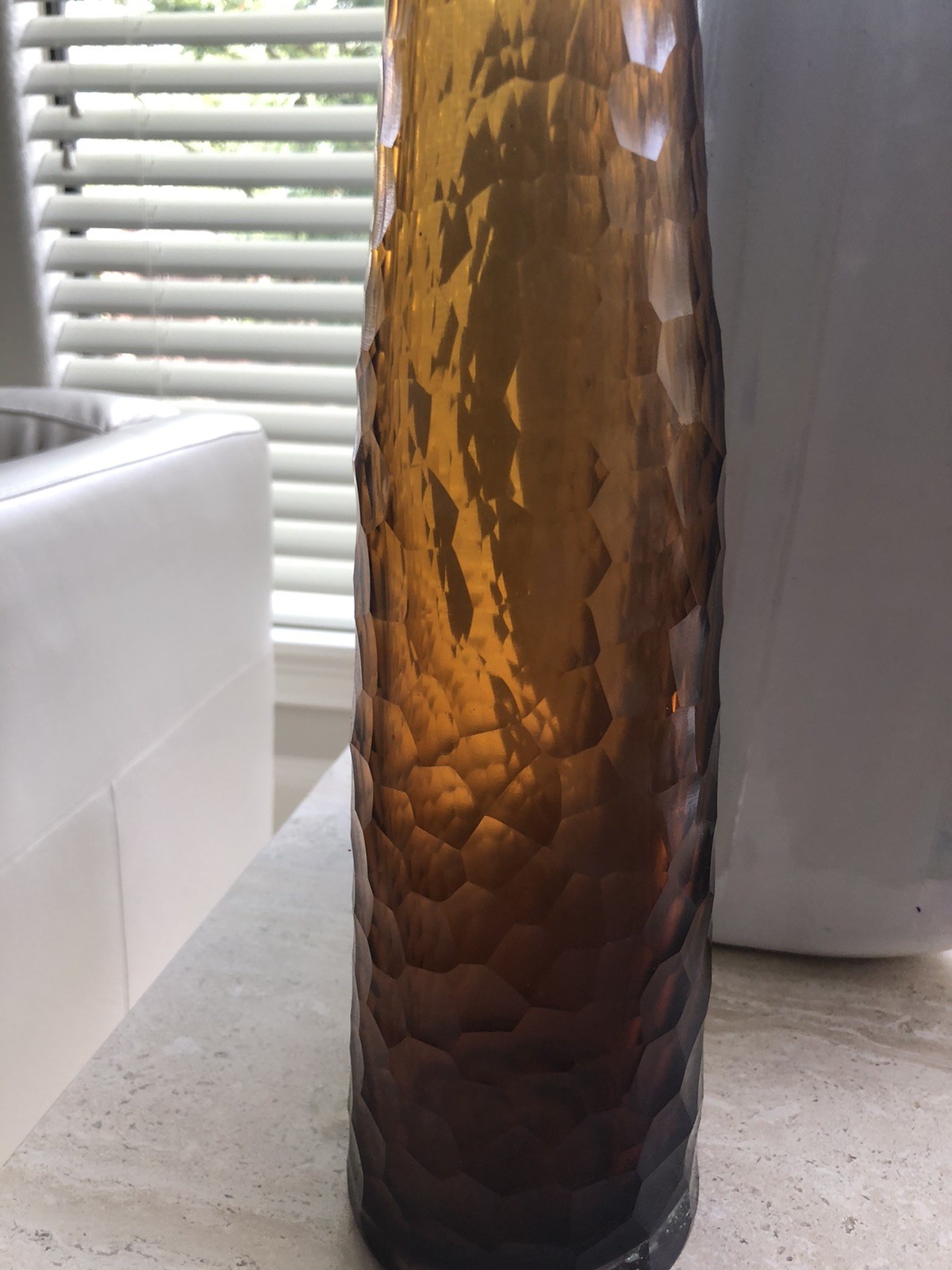 Large Beautiful Decorative Vase •Brown • 21.5 Inches tall • 3.5″ Wide Base