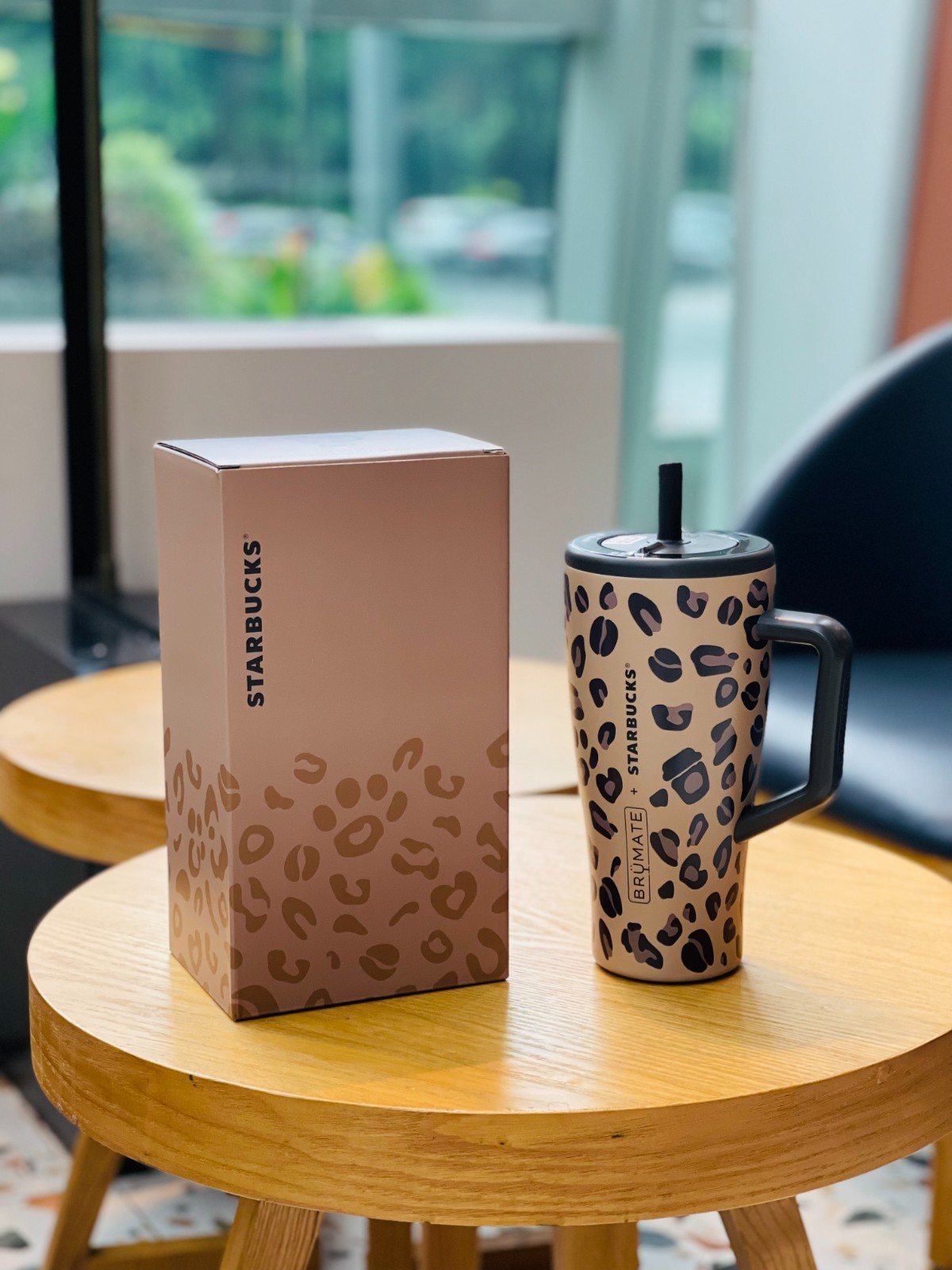 New 2026 China Starbucks X BRUMATE Coffee Tone Leopard Print 30oz SS Straw Cup