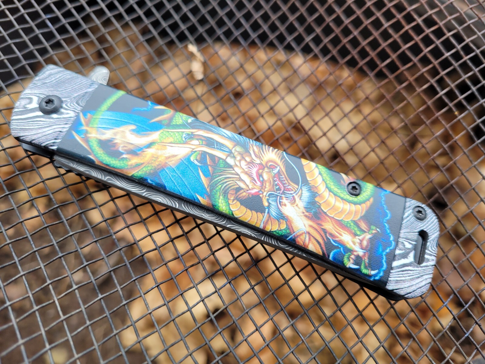 Dragon Spring Assisted Pocket Knife Frame Lock, Flipper Tab, Tip Up Carry, EDC