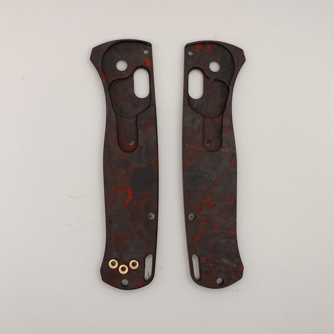 1 Pair Custom Made 3K Carbon Fiber Handle Scales For Benchmade Bugout 535 Knives