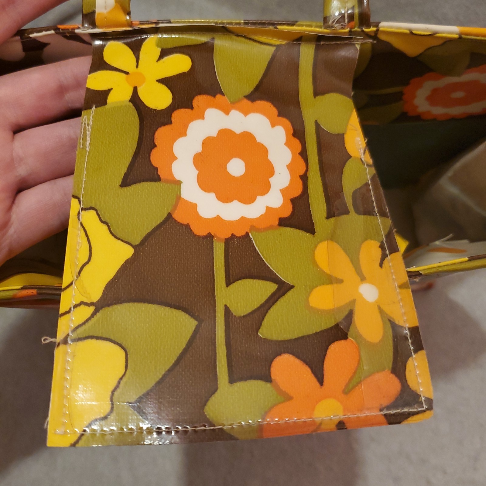 READ vtg Joseph Horne Horne’s Department Store FLOWER POWER vinyl bag PITTSBURGH