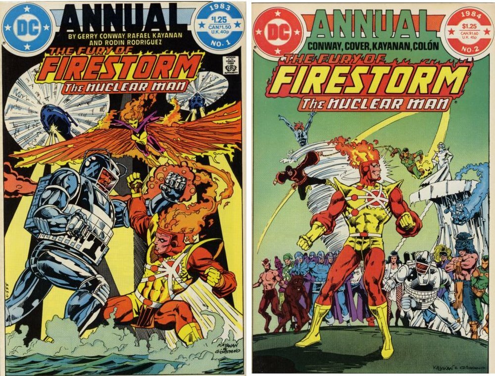 🔥 SALE! FURY OF FIRESTORM ANNUAL #1, 2 ~ 1983-84 ~ 8.0 Very Fine ~ Nuclear Man!