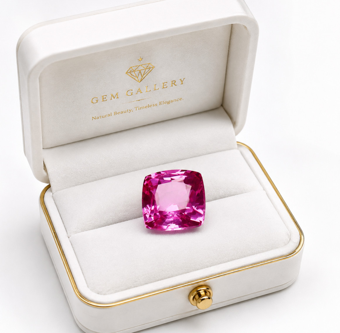 9.55 Ct Natural Cushion Cut Mozambique Pink Spinel GGI Certified Loose Gemstone