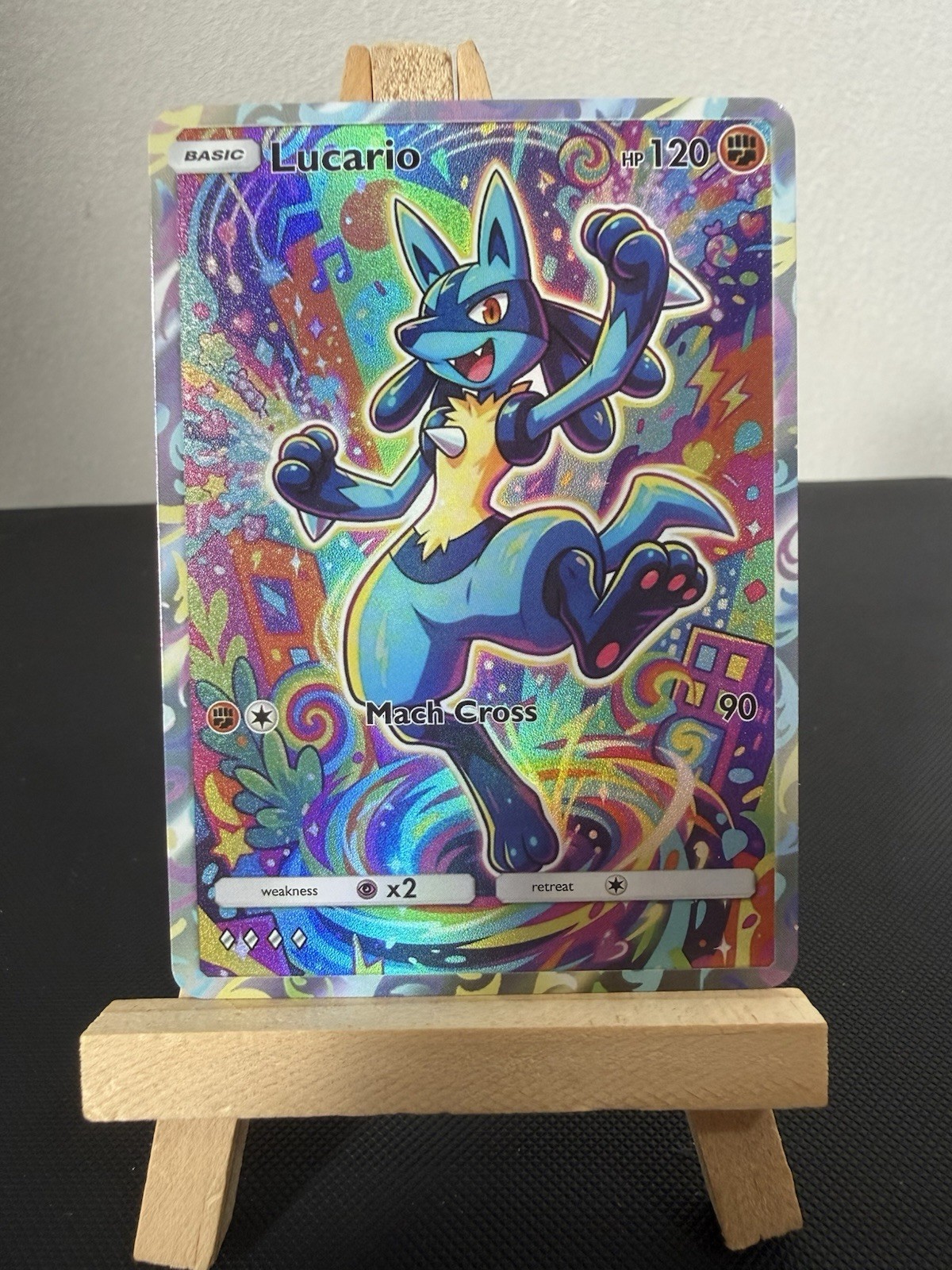 Lucario Pokemon Card DISPLAY ART CARD