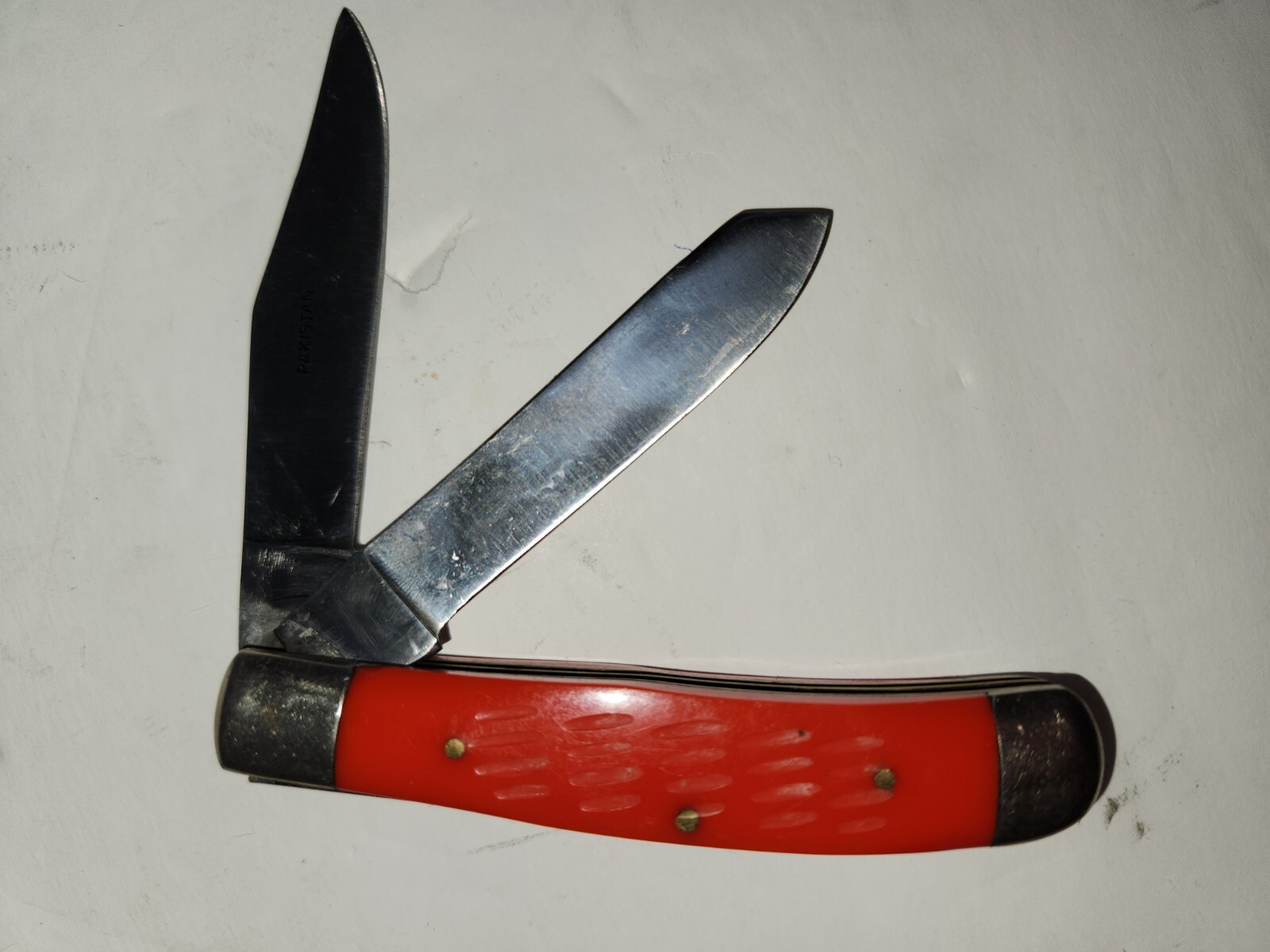 TROUBLESOME CREEK Knife 2 Blade Red Handles