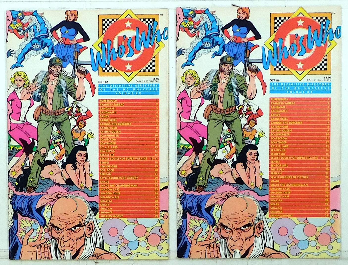 Who’s Who: Definitive Directory DC Universe Lot 2 #20 x2 1986 DC Comics