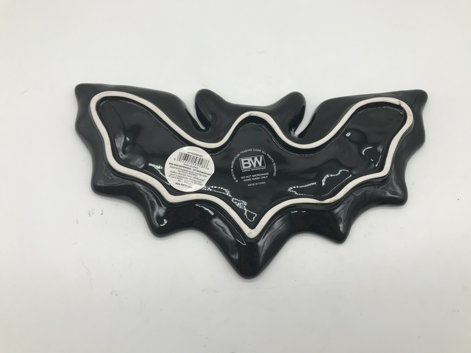 Boston Warehouse Ceramic 11in Bat Serving Plate BB02B06030