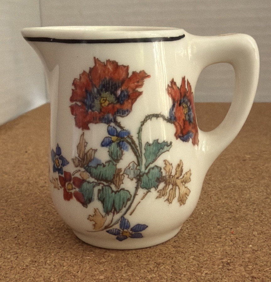 Scammell Ivory Lamberton China Creamer Floral Gold Trim Hotel Restaurant