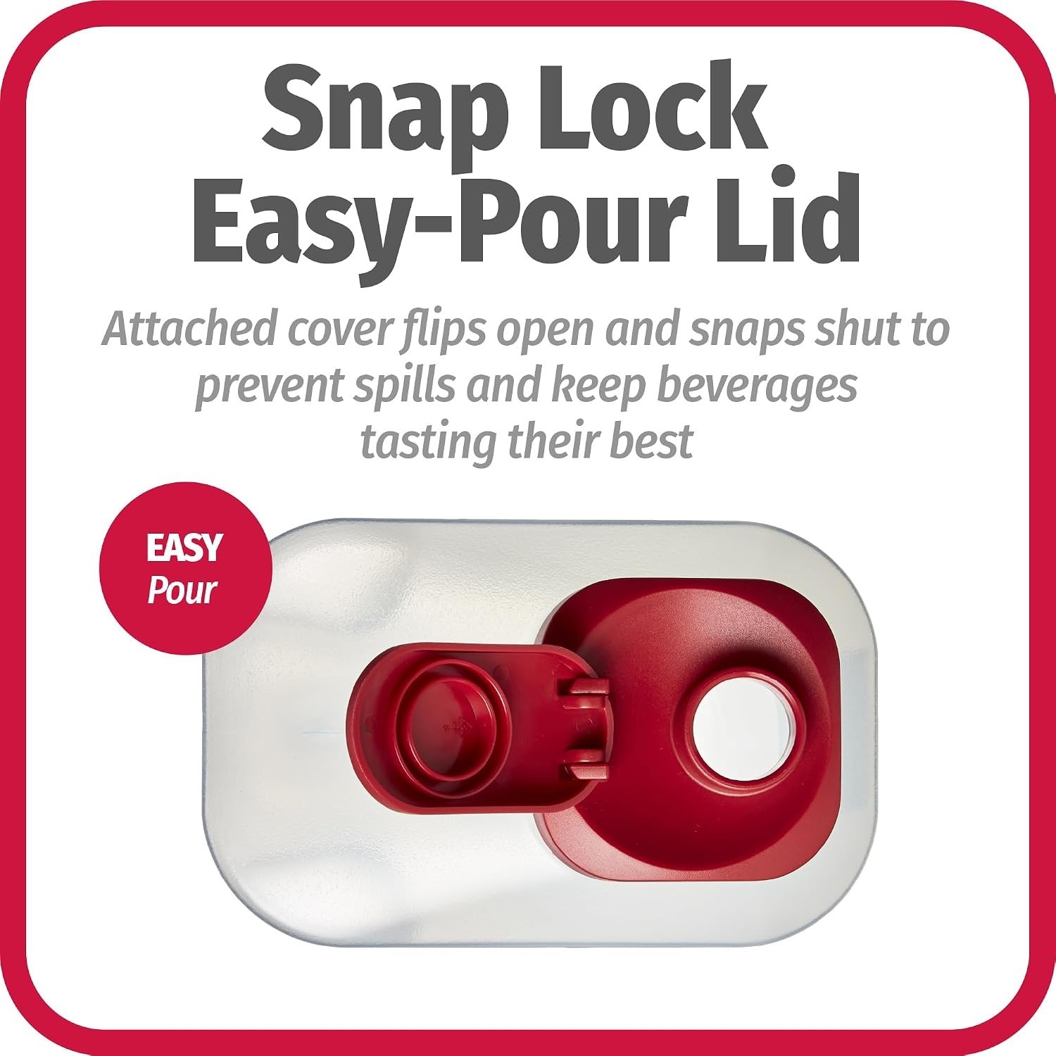 Clear 1 Quart Pitcher with Easy-Pour Snap Lock Lid – Durable & BPA-Free